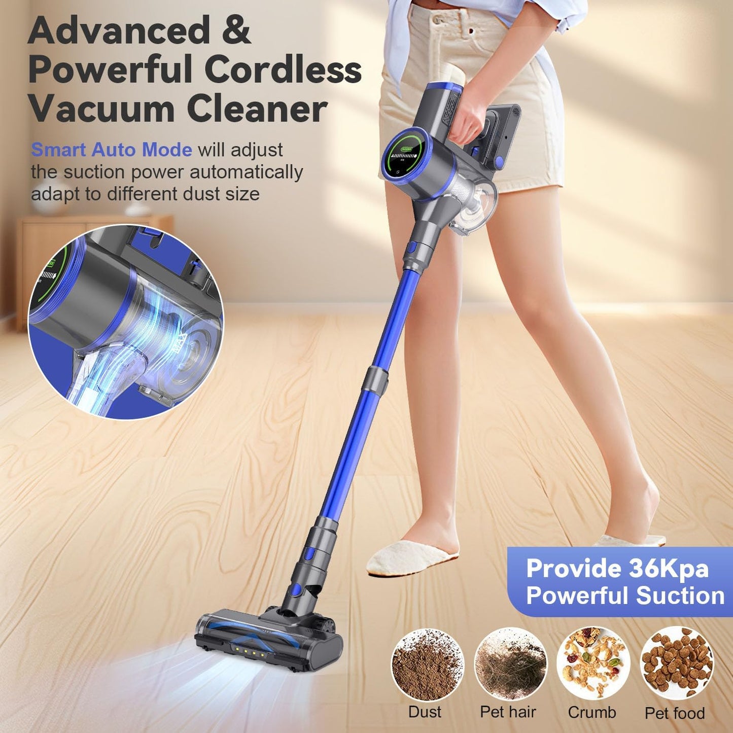 VAKYOU Cordless Vacuum Cleaner - Wasina