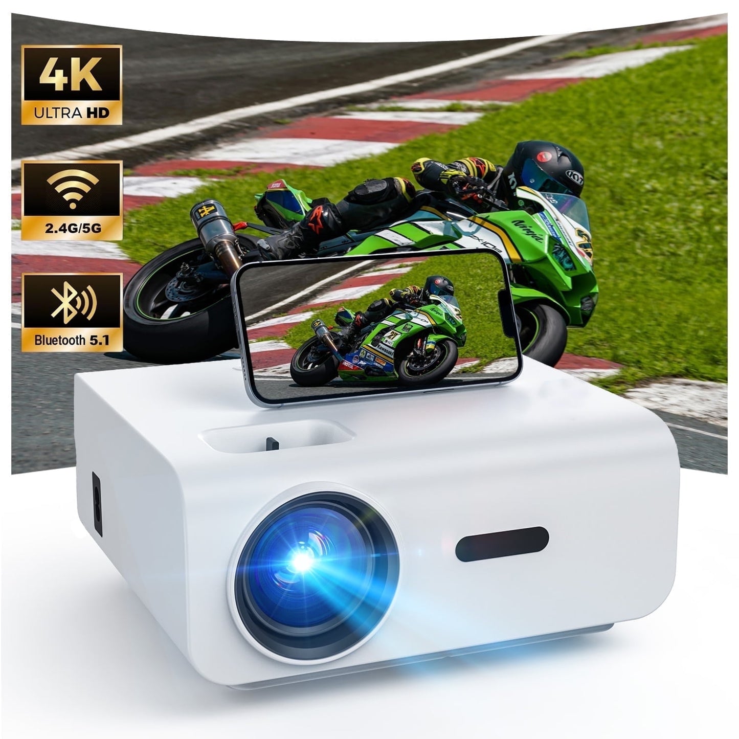 F2 Mini Portable Projector - Full HD 1080p Home Theater