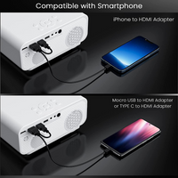 F2 Mini Portable Projector - Full HD 1080p Home Theater