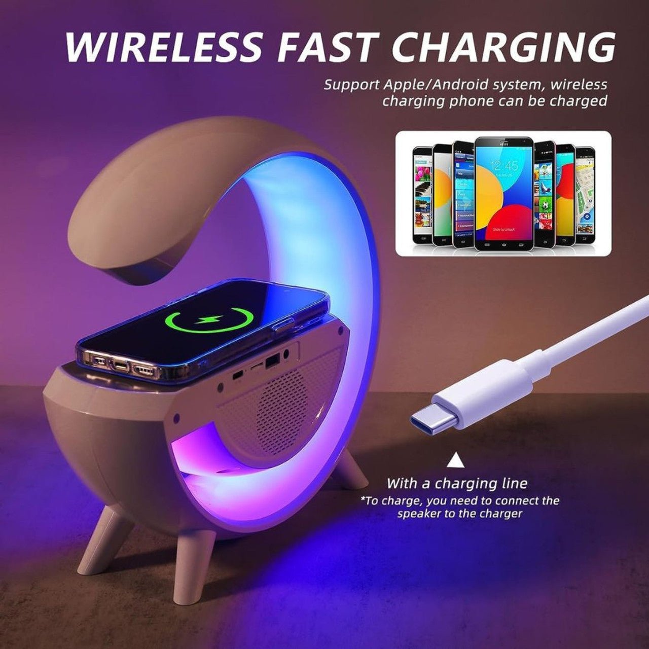 Multi - function Desktop Bluetooth Speaker - Wasina