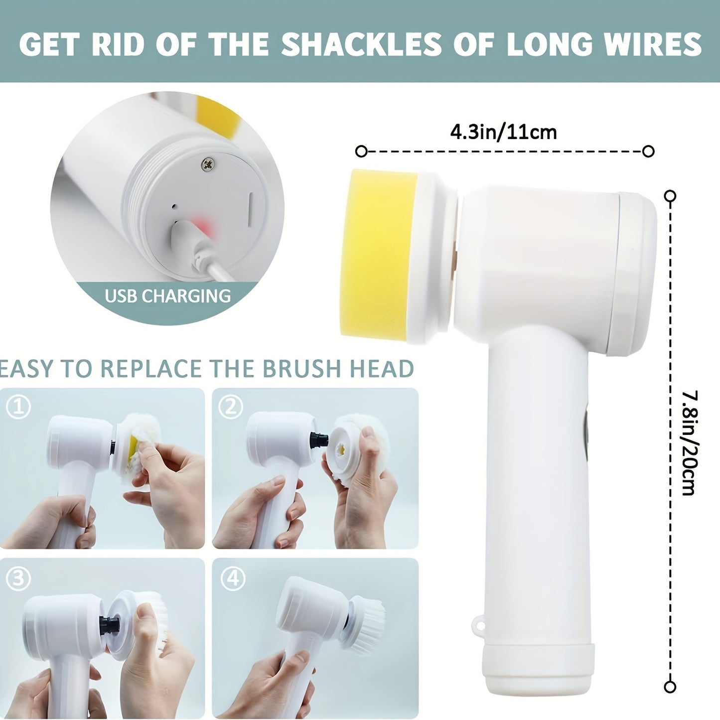 Electric cleaning magic brush - Wasina