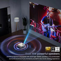 F2 Mini Portable Projector - Full HD 1080p Home Theater